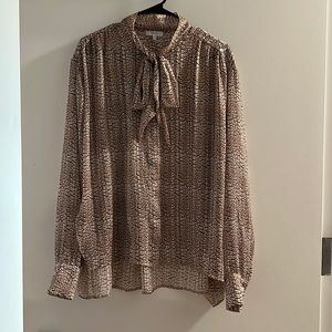 Reiss button down patterned top